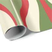 Retro Mod kerst - Abstract patroonglas Cadeaupapier (Rol Hoek)