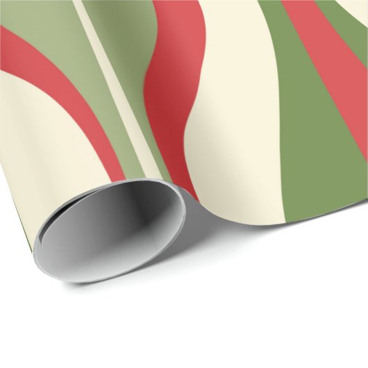 Retro Mod kerst - Abstract patroonglas Cadeaupapier (Rol Hoek)