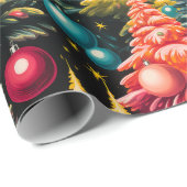 Retro Mod Kerstboom Extravaganza Cadeaupapier (Rol Hoek)