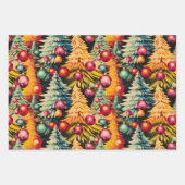 Retro Mod Kerstboom Extravaganza Inpakpapier Vel (Voorkant 2)