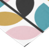 Retro Mod Leaves Stems Patroon Tafelkleed (Gekanteld)