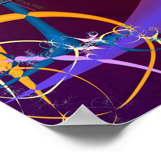 Retro-Mod Mandelbrot Art Print Poster (Hoek)