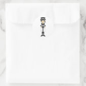 Retro Mod Meisje Sticker (Tas)