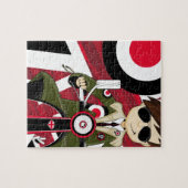 Retro Mod op scooter Legpuzzel (Horizontaal)