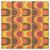 Retro  Mod Oranje Patroon Stof (Swatch)