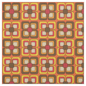 Retro Mod Oranje Patroon Stof (Swatch)
