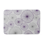 Retro Mod Paars en Grijze Cirkel Abstract Badmat (Voorkant)