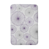 Retro Mod Paars en Grijze Cirkel Abstract Badmat (Voorkant Verticaal)
