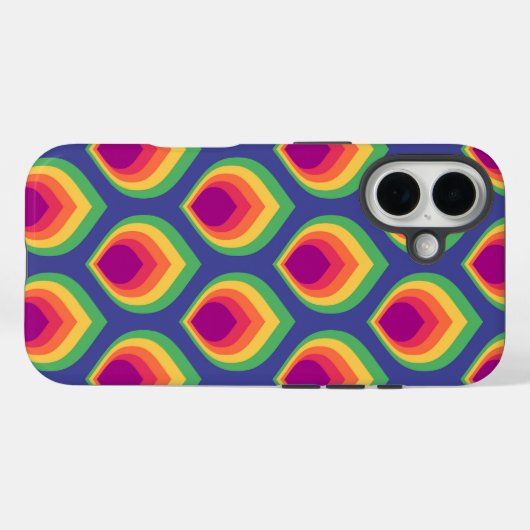 Retro mod patroon Case-Mate iPhone case (Achterkant (horizontaal))