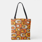 Retro mod patroon tote bag (Achterkant)