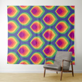 Retro mod patroon wandkleed (In Situ (horizontaal))