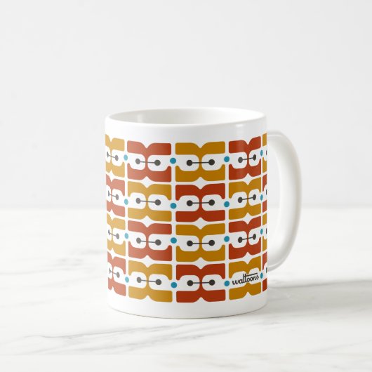 Retro Mod Pattern Mok (Voorkant rechts)