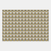 Retro Mod Patterns Mustard Beige Taupe Grey Inpakpapier Vel (Voorkant 2)