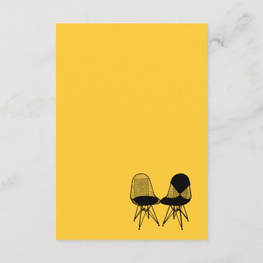 Retro Mod Perfect Stoel Paar Eames Enclosure Kaart (Achterkant)