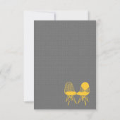 Retro Mod Perfect Stoel Pair Eames Wedding RSVP Kaartje (Achterkant)