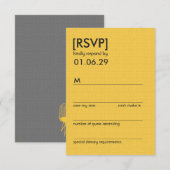 Retro Mod Perfect Stoel Pair Eames Wedding RSVP Kaartje (Voorkant / Achterkant)