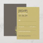 Retro Mod Perfect Stoel Pair Eames Wedding RSVP Kaartje (Voorkant / Achterkant)