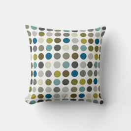 Retro Mod Polka Dot Pattern Kussen