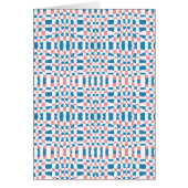 Retro Mod Roze Blauw Checkerboard Abstract (Voorkant)