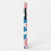 Retro Mod Roze Blauw Checkerboard Abstract Case-Mate iPhone Case (Achterkant/links)