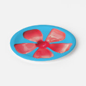 Retro MOD Roze Bloem - Veerlentevakdenhuwelijk Papieren Bordje (Gekanteld)