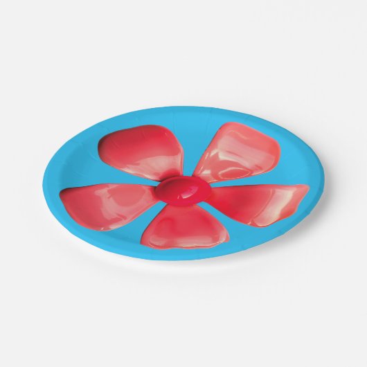 Retro MOD Roze Bloem - Veerlentevakdenhuwelijk Papieren Bordje (Gekanteld)