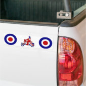 Retro Mod Scooter Boy UK Bumpersticker (Op Truck)