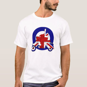 Retro Mod Scooter Boy UK T-shirt