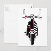 Retro Mod Scooter Briefkaart (Voorkant / Achterkant)