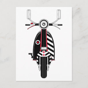Retro Mod Scooter Briefkaart