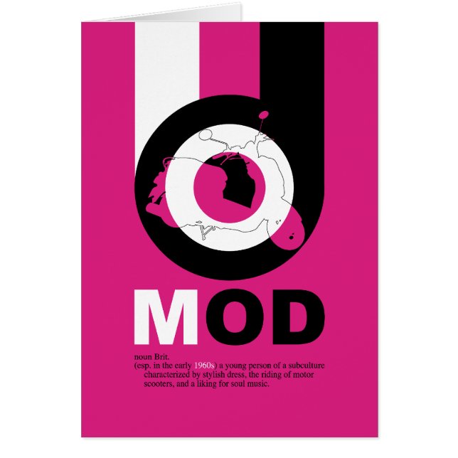 Retro Mod Scooter Card (Voorkant)
