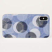 Retro Mod Skinny Rings Blue Pattern Art Phone Case (Achterkant (horizontaal))