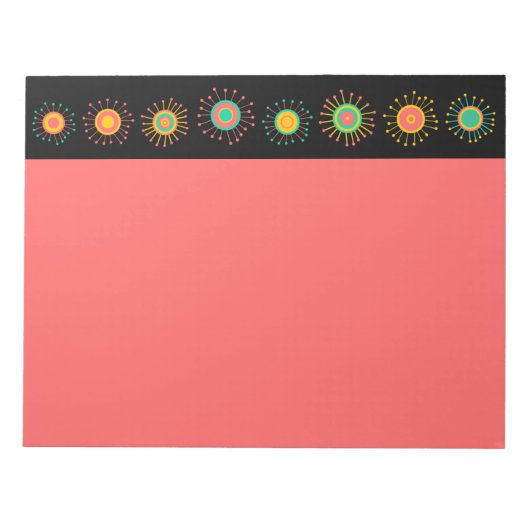 Retro Mod Starbursts Notitieblok (Voorkant)