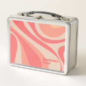 Retro  Mod Swirl Pastel Roze Abstract (Voorkant)