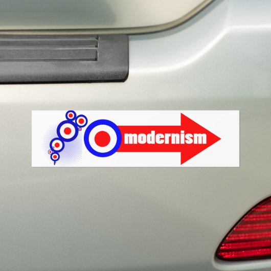 Retro Mod Target Art Bumpersticker (Op auto)