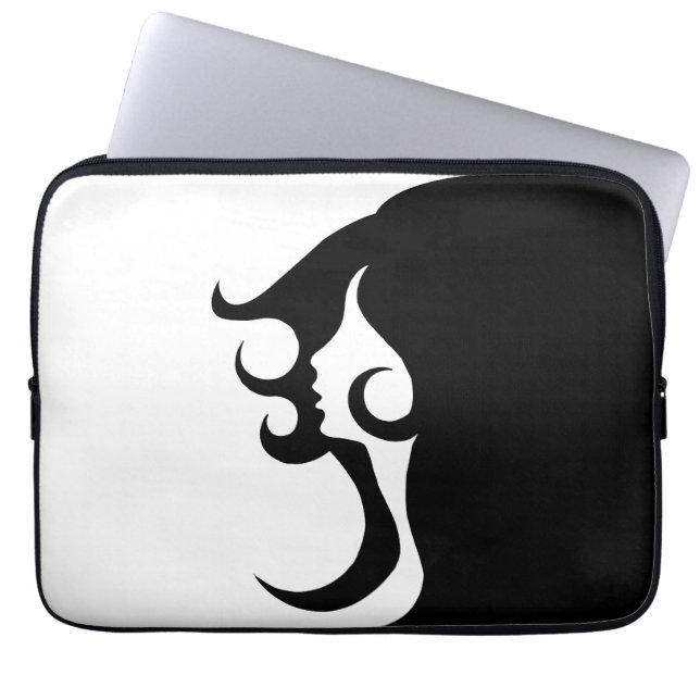 Retro Mod Woman Laptop Sleeve (Voorkant)