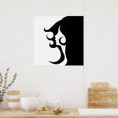 Retro Mod Woman Poster (Keuken)