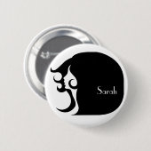 Retro Mod Woman Ronde Button 5,7 Cm (Voorkant /achterkant)