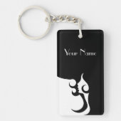 Retro Mod Woman Sleutelhanger (Voorkant)