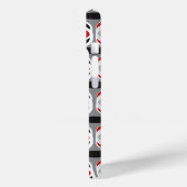 Retro Mod Zig Zag Pattern Red Black Art Case-Mate iPhone Case (Achterkant / Links)