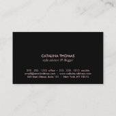 Retro Mod Zwart en Roze Patroon Visitekaartje (Achterkant)