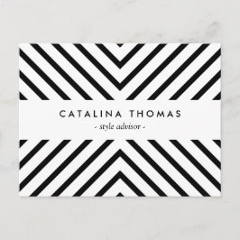 Retro Mod Zwart-wit Patroon Briefkaart
