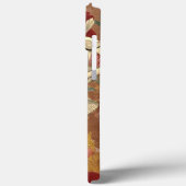 Retro Mode Bloemen Achtergrond iPhone / iPad case (Achterkant / Links)