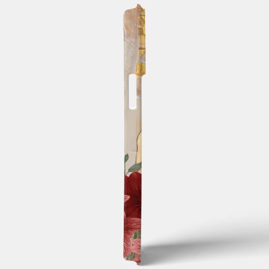 Retro Mode Bloemen Achtergrond iPhone / iPad case (Achterkant / Rechts)