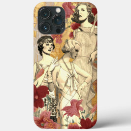 Retro mode bloemen achtergrond iPhone / iPad hoesj Case-Mate iPhone Case