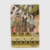 Retro Mode Dames Gepersonaliseerde Golfhanddoek (Voorkant)