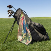 Retro Mode Dames Gepersonaliseerde Golfhanddoek (Groen)