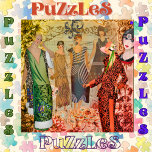 Retro Mode Dames Legpuzzel<br><div class="desc">Puzzel met retro scène van  mode vrouwen. Een veelheid aan kleuren,  patronen,  collage geïnspireerd ontwerp. Geweldig voor liefhebbers van puzzels,  ook ideaal voor het geven van cadeaus (moederdag,  oma's,  verjaardagen,  vrienden) we hebben verschillende " / retro" puzzels die uniek en leuk zijn voor die regenachtige dagen.</div>