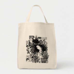 Retro Mode Diva gedraaid Tote Bag