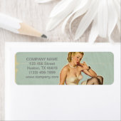 Retro Mode Girl Hair Stylist Makeup Artist Etiket (Insitu)